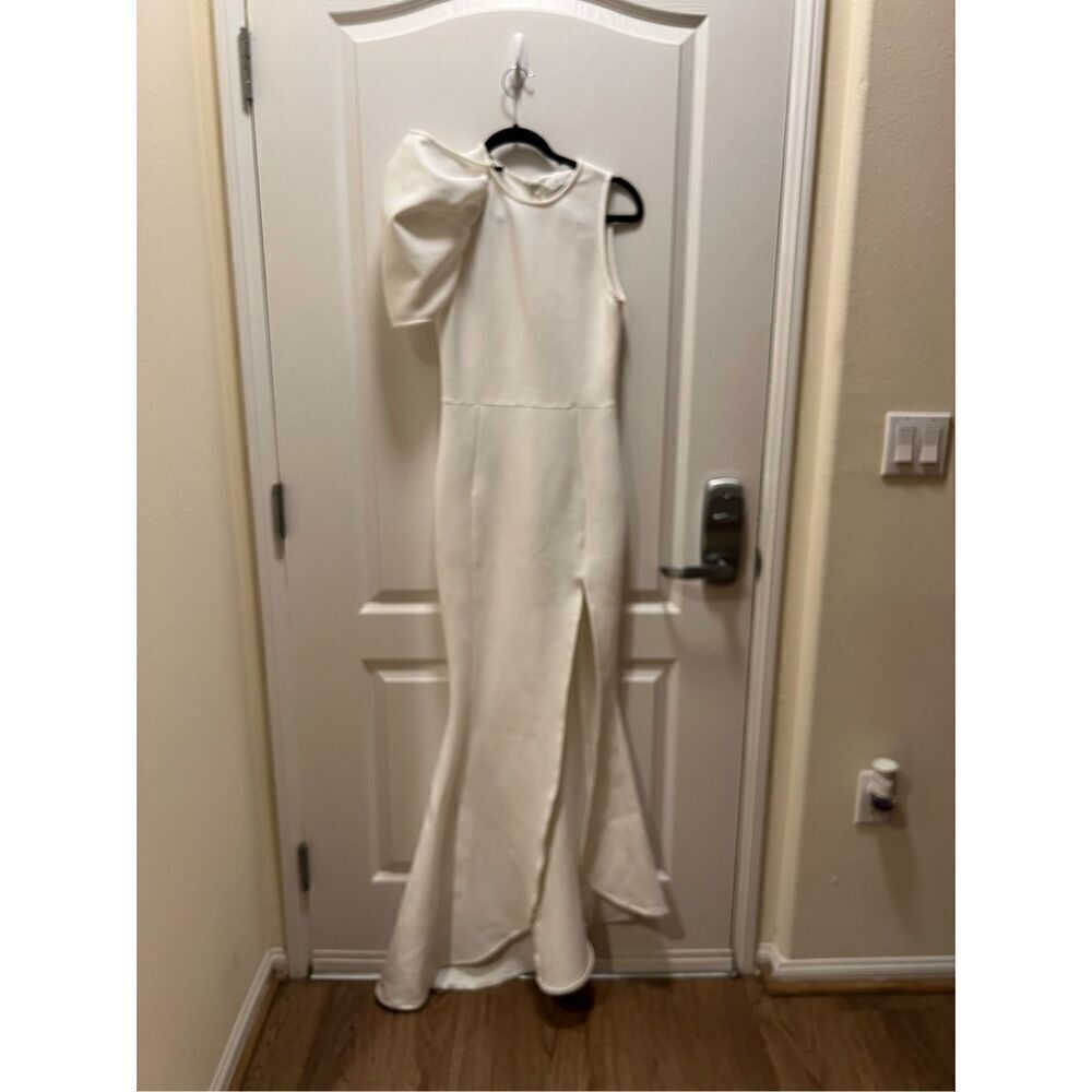Elliatt Hensley Gown Dress Ivory Evening Maxi Dress size S Bridal Bachelorette - Picture 4 of 7